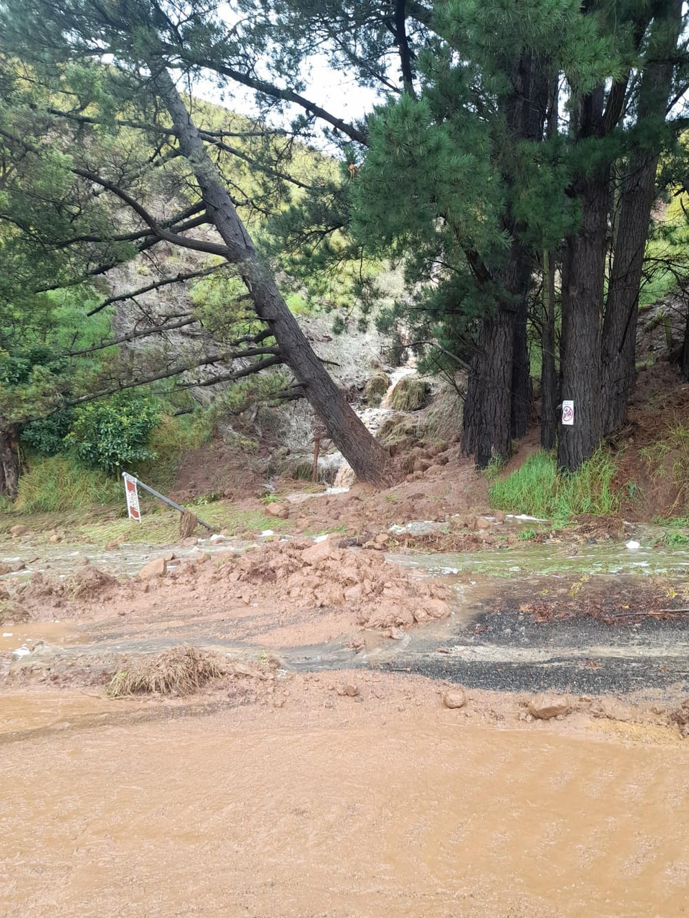 Further landslips temporarily close Silcocks Hill Road post image