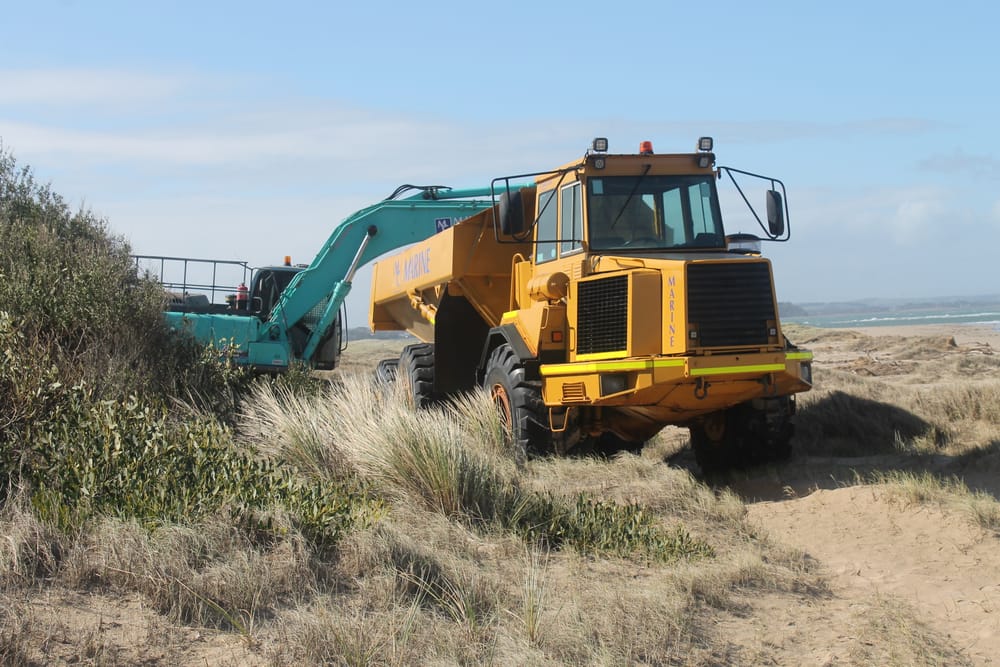 Sand dump at Inverloch surf beach after weekend storms post image