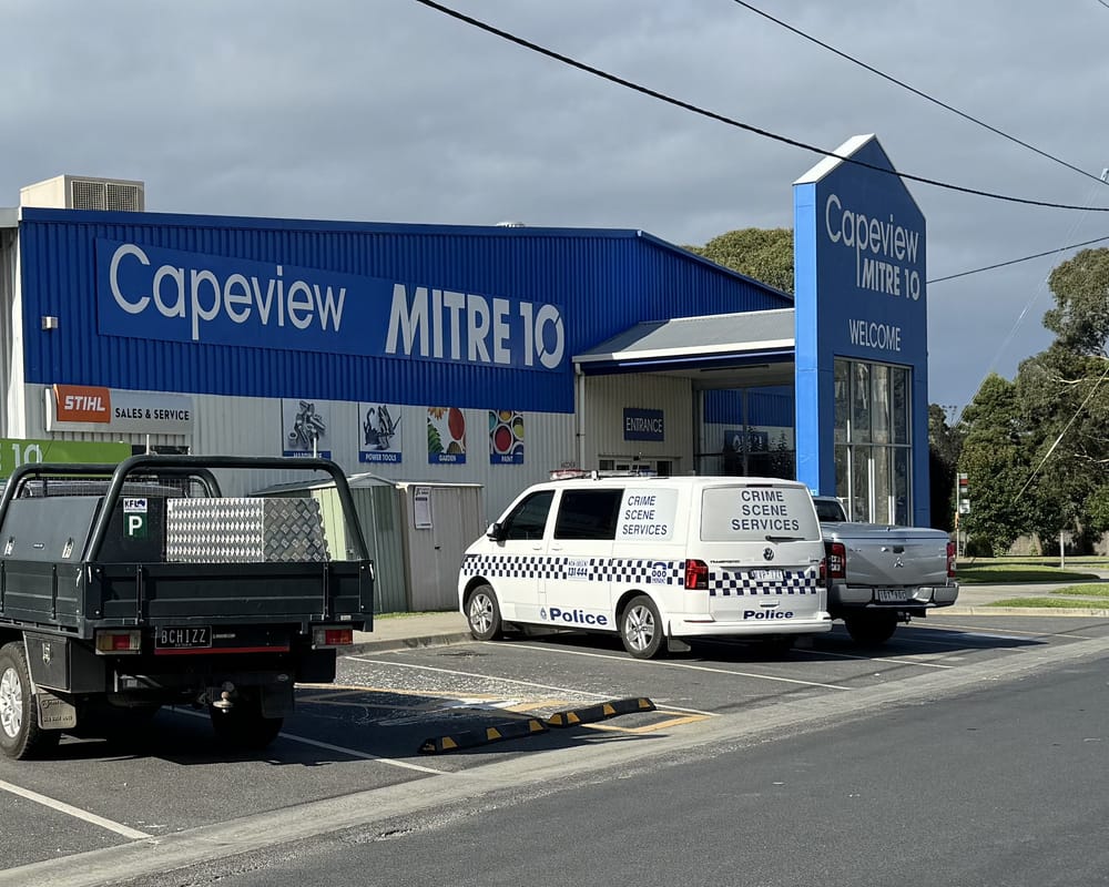 Early morning raids on Mitre 10 Inverloch and Aherns Foster post image