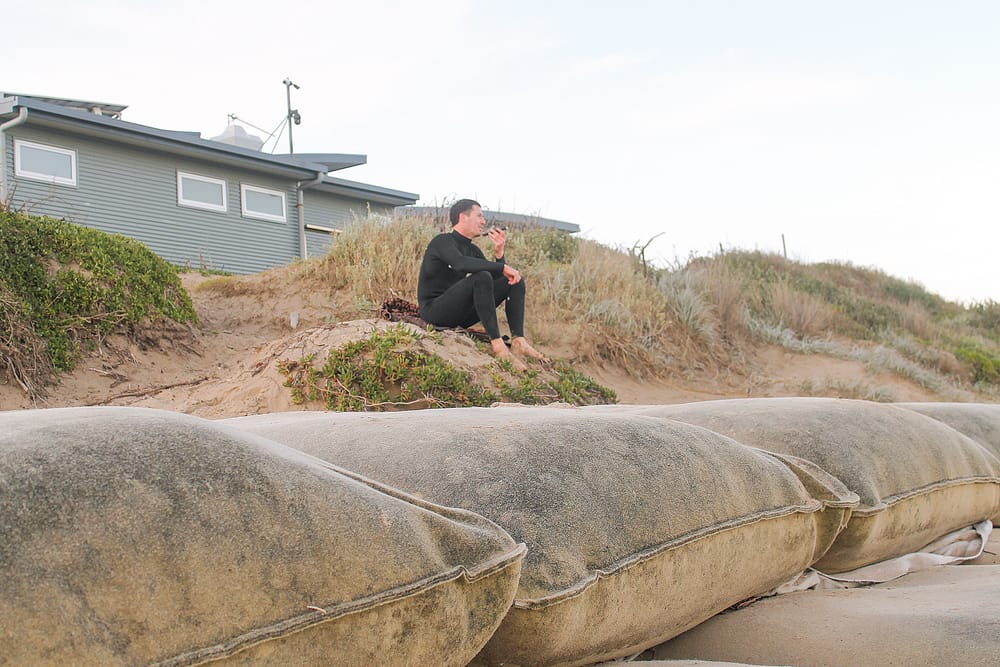 Night shift erosion fix as sandbags continue to collapse at Inverloch post image