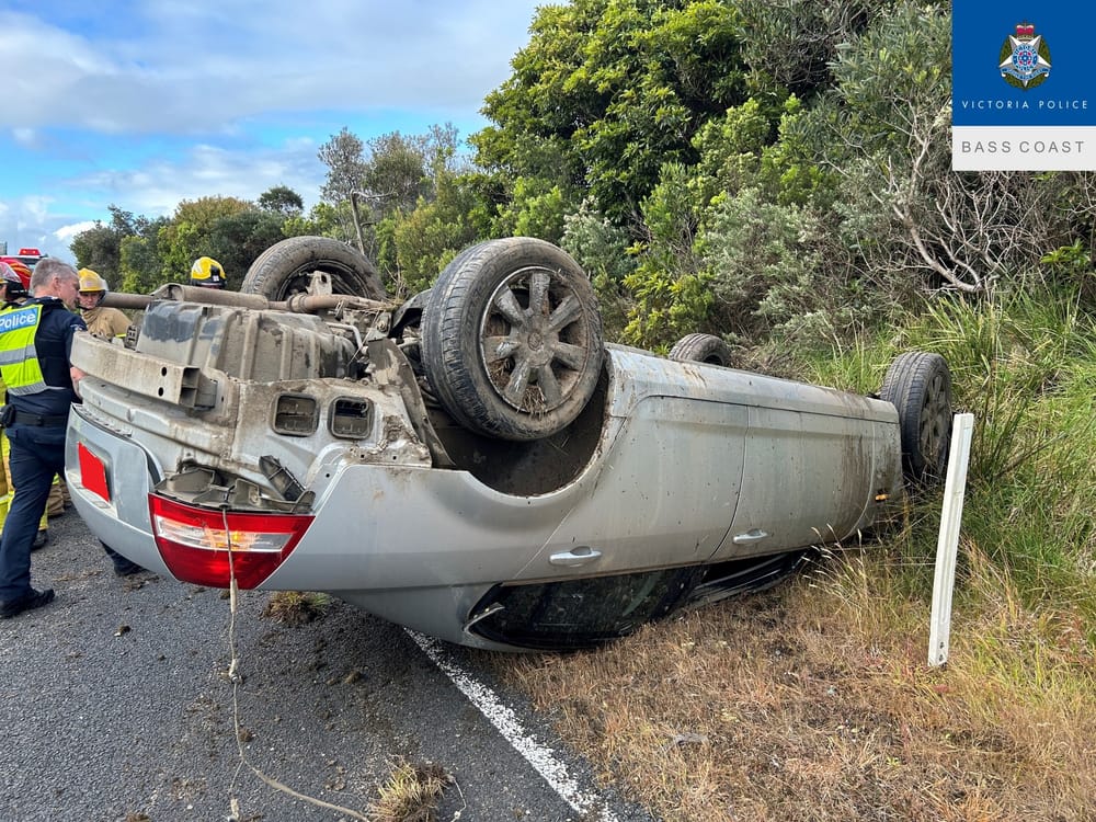 Rollover on Cape Paterson-Inverloch Road post image