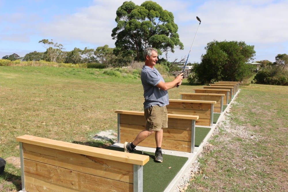 Wonthaggi’s new golf driving range gets a workout post image