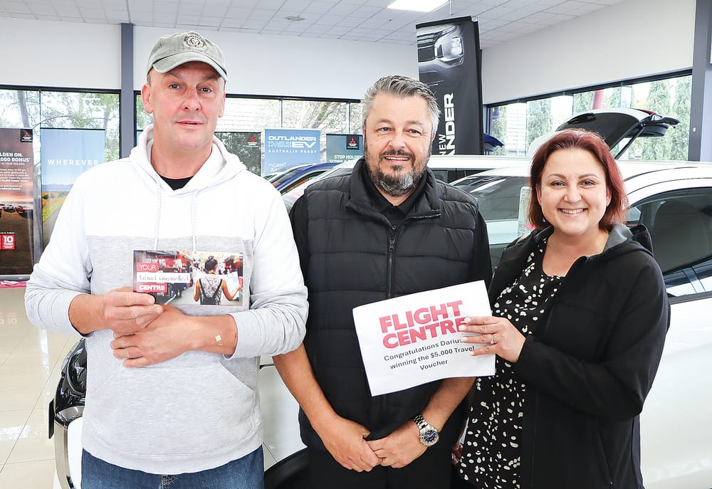 Cowes locals celebrate travel win at Wonthaggi Mitsubishi post image