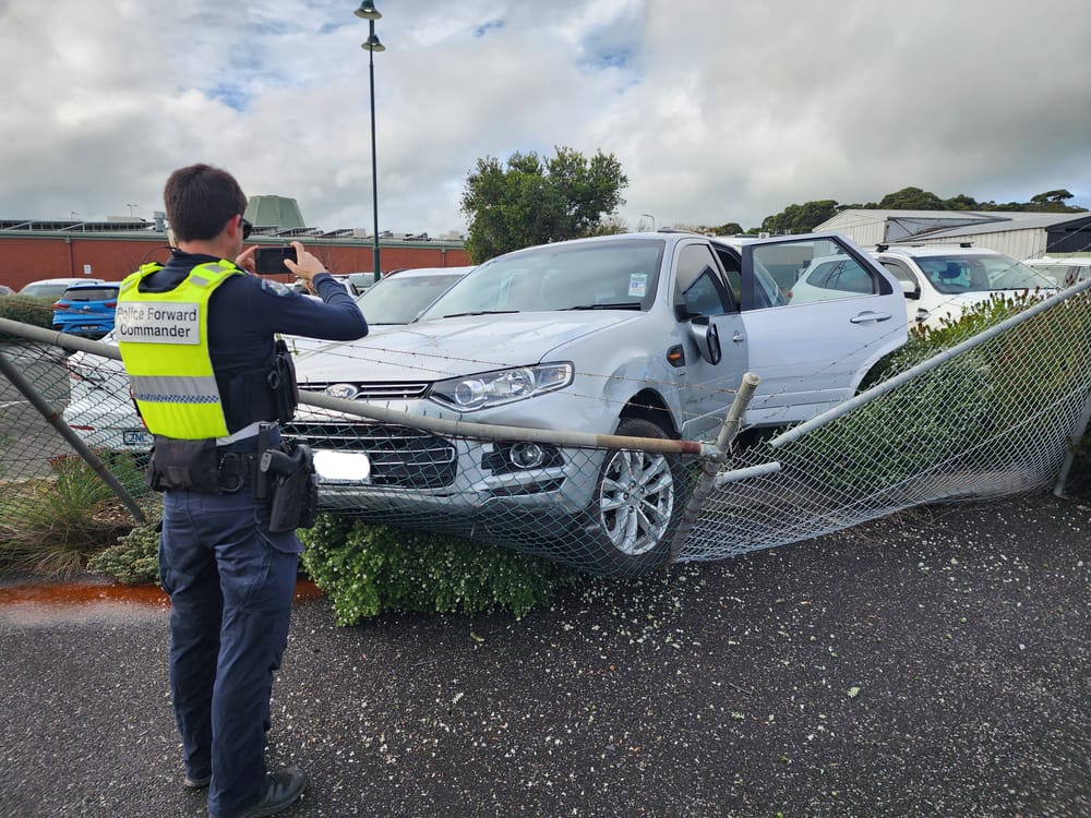 Car collides with fence and vehicles in Graham Street car park post image