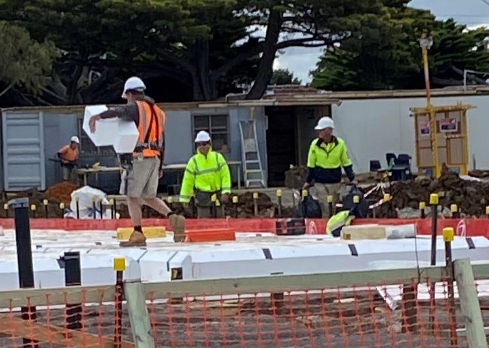 Massive concrete pour at Cowes Community Centre post image