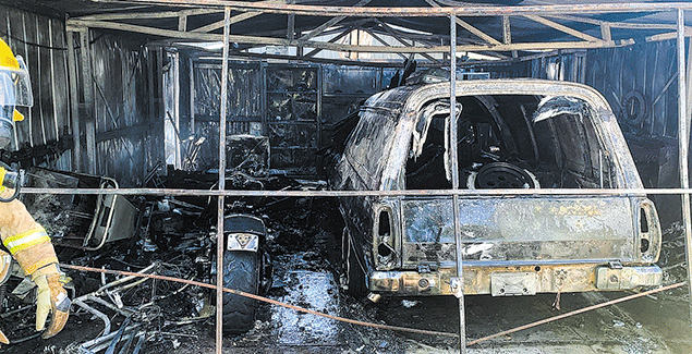 Firefighter’s car lost to fire post image