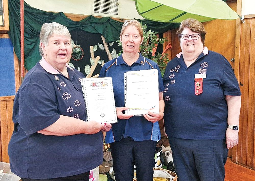 45 years of service with the Girl Guides earns Linda a special award post image