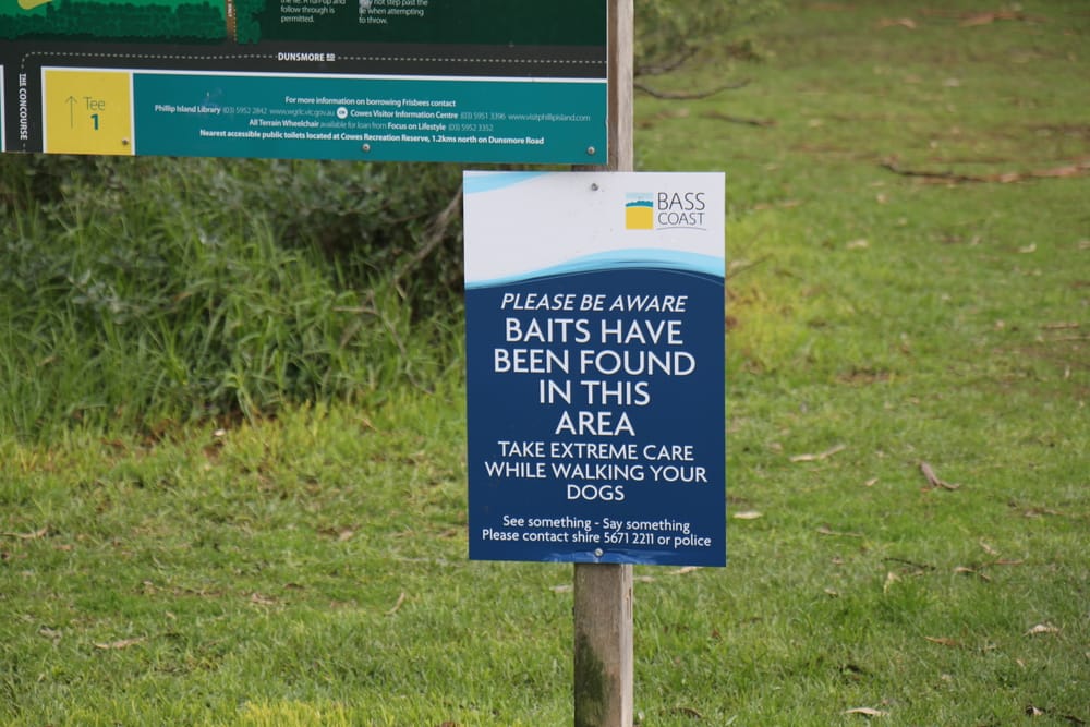 Poison bait warning at Blue Gum Reserve in Cowes post image