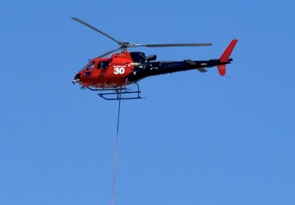 Helicopter flies for stage 2 of Forrest Caves project post image