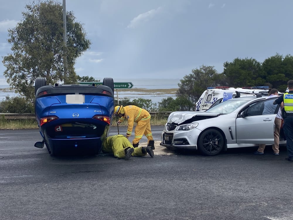 Two car collision causing delays at San Remo post image
