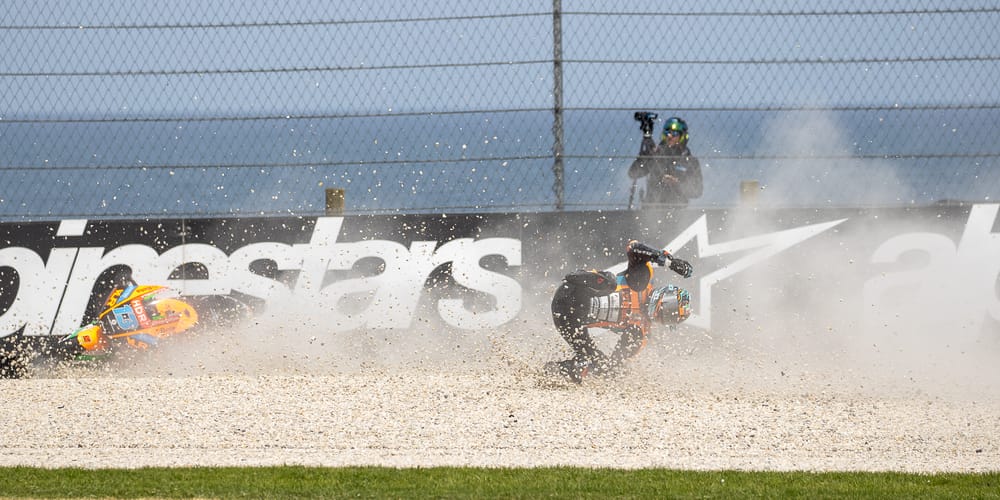 Thrills and spills as Bezzecchi sets new MotoGP lap record post image